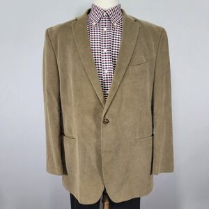 Lauren Ralph Lauren Men's Sport Coat Blazer Two‎ Button Tan Cotton Corduroy 48L